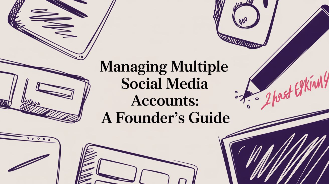 Managing multiple social media accounts: A founder's guide