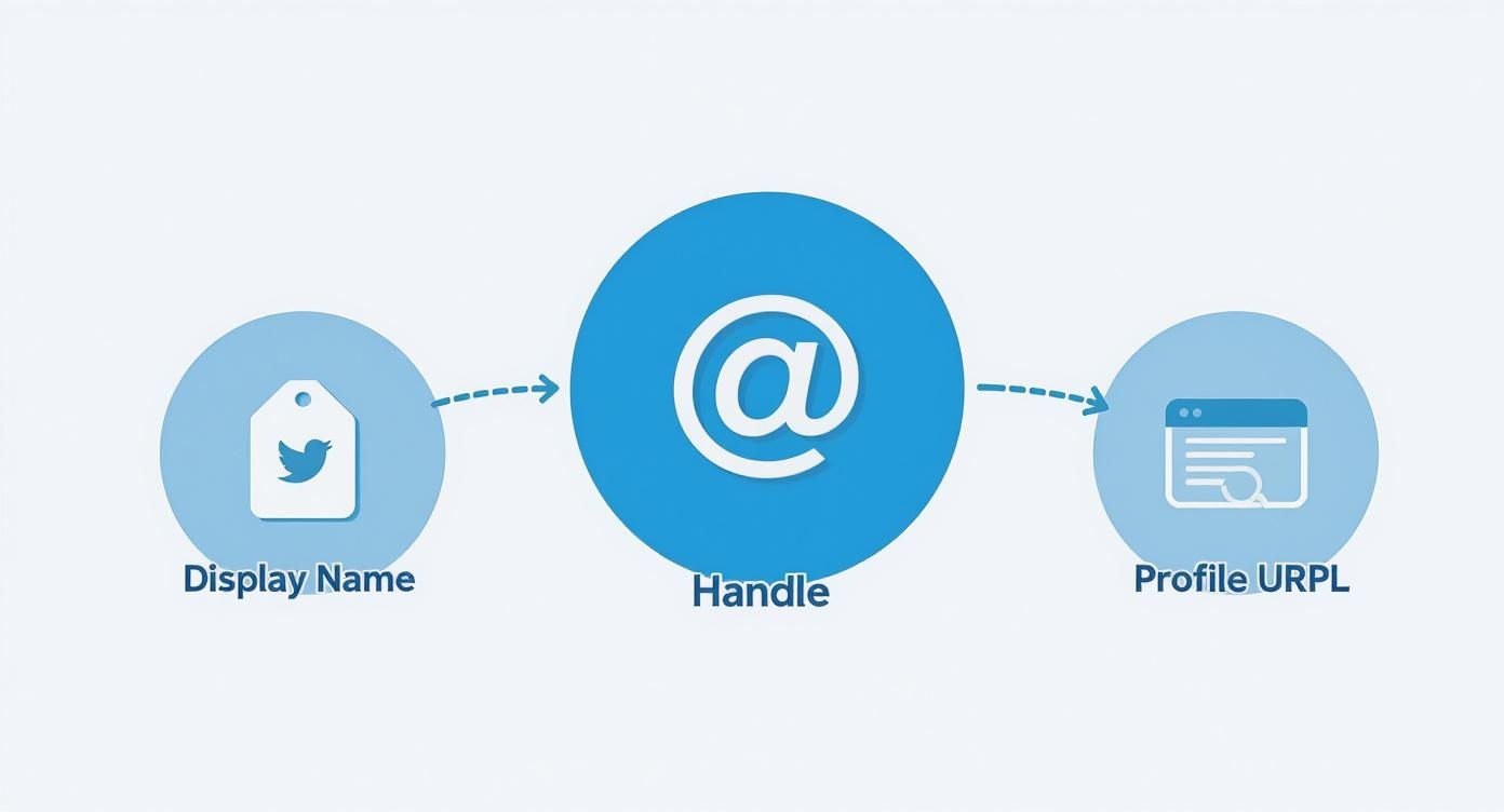 Infographic about what is a handle on twitter