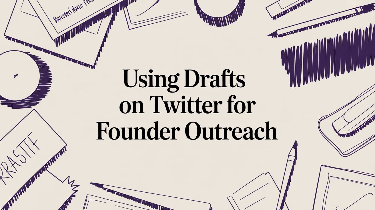 Using Drafts on Twitter for Founder Outreach