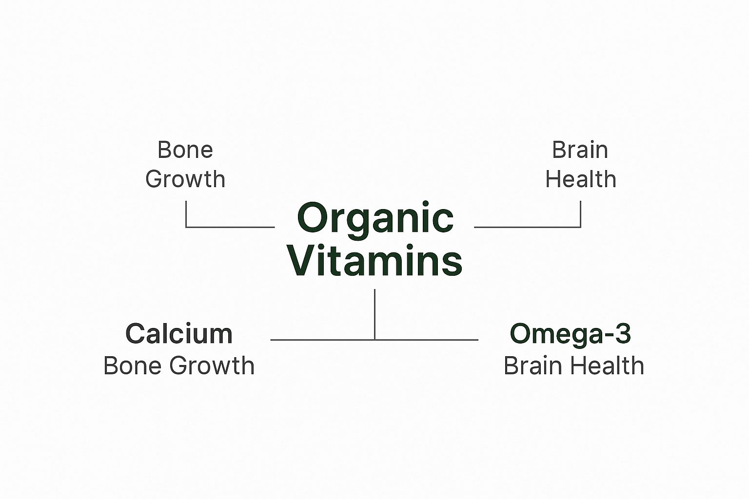 Infographic about best organic vitamins for kids