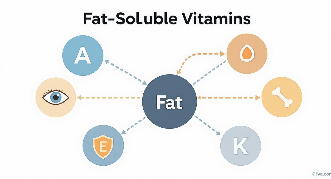Infographic about vitamin a d e k supplement