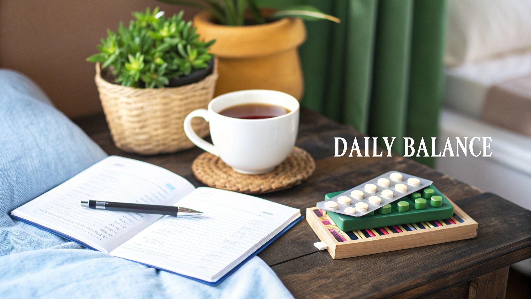 A person stretching on a yoga mat at sunrise, symbolizing a healthy start to a wellness routine.