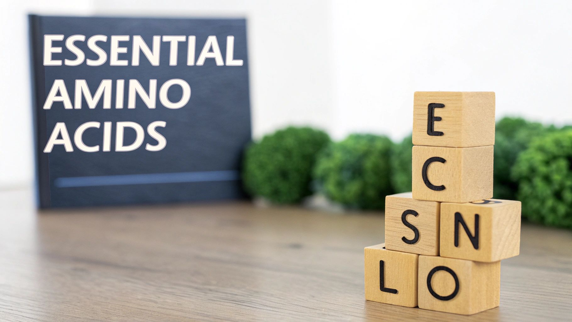 Amino acid chains shown in a scientific illustration.