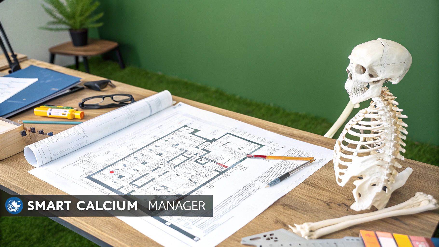 A diagram showing calcium being directed to bones and away from arteries by Vitamin K2.