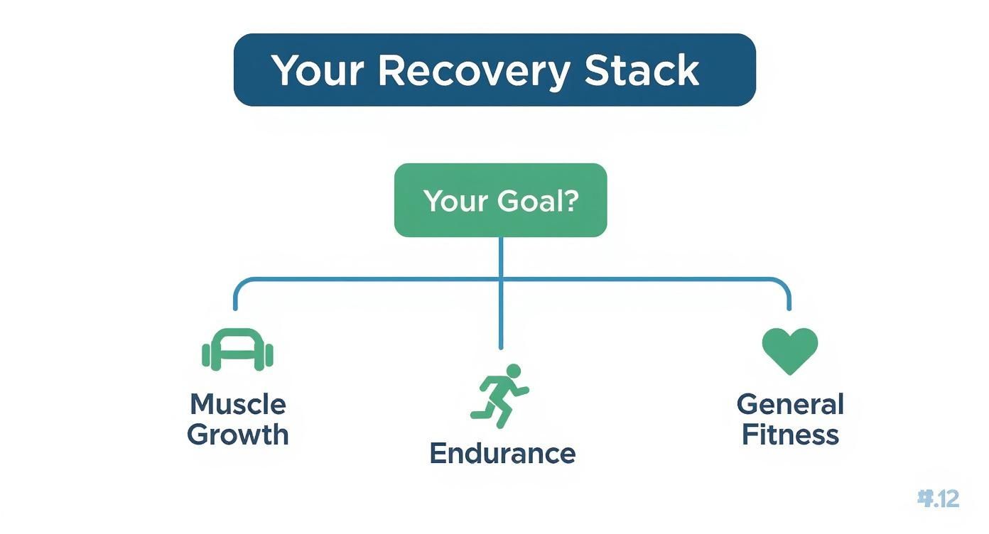 Infographic about best supplements for workout recovery