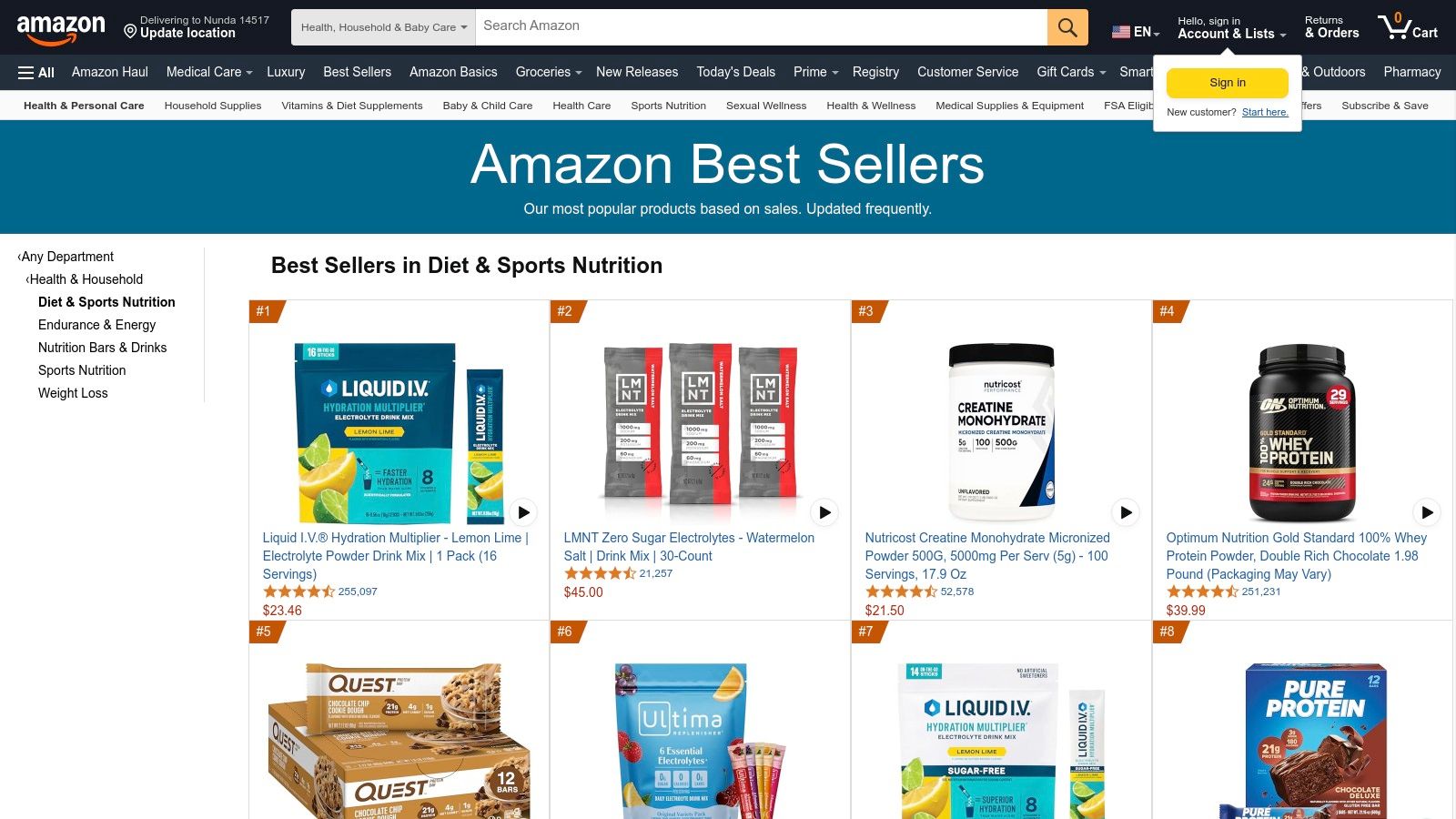 Amazon – Sports Nutrition