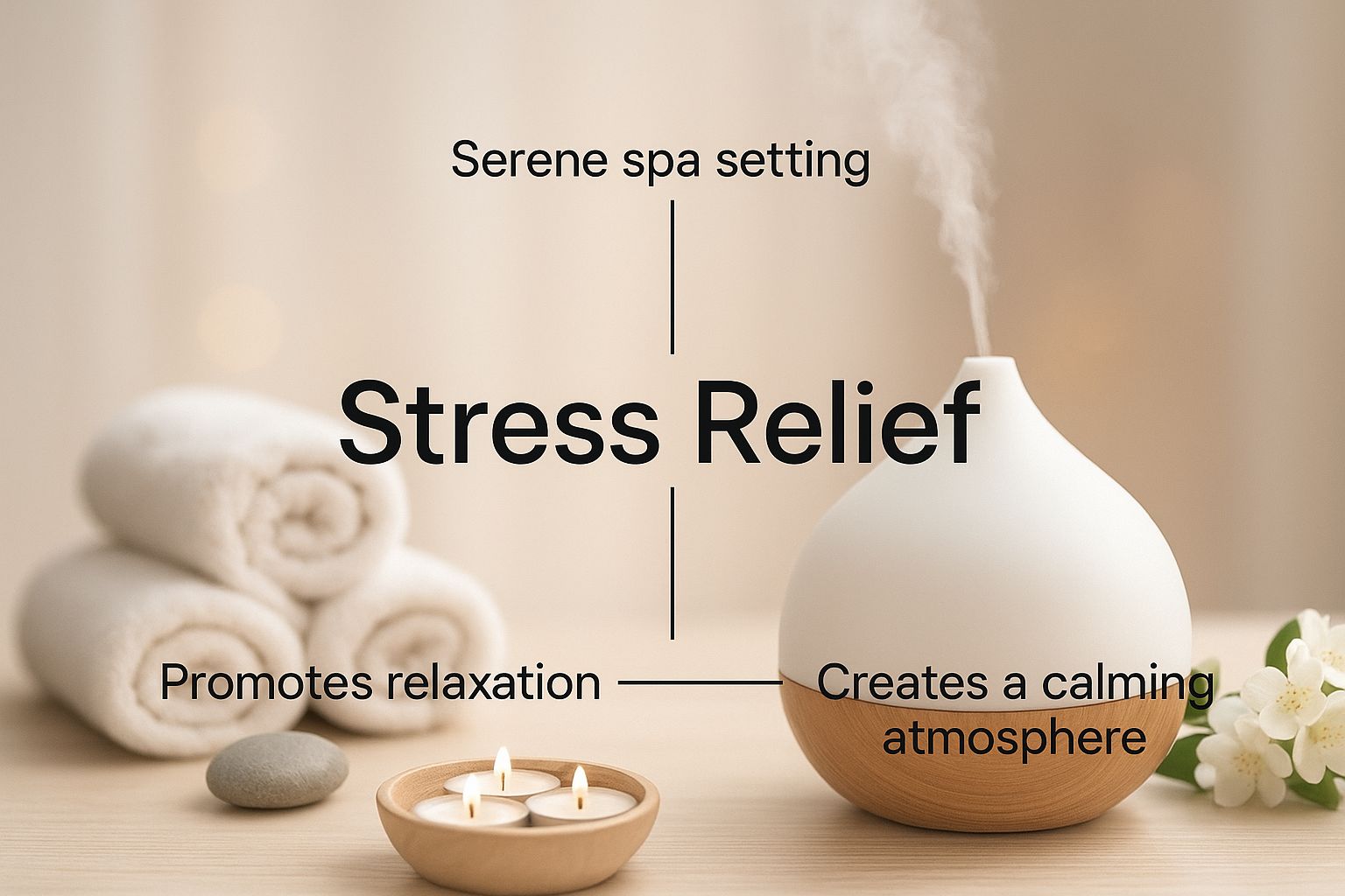 Infographic about essential oils for stress relief