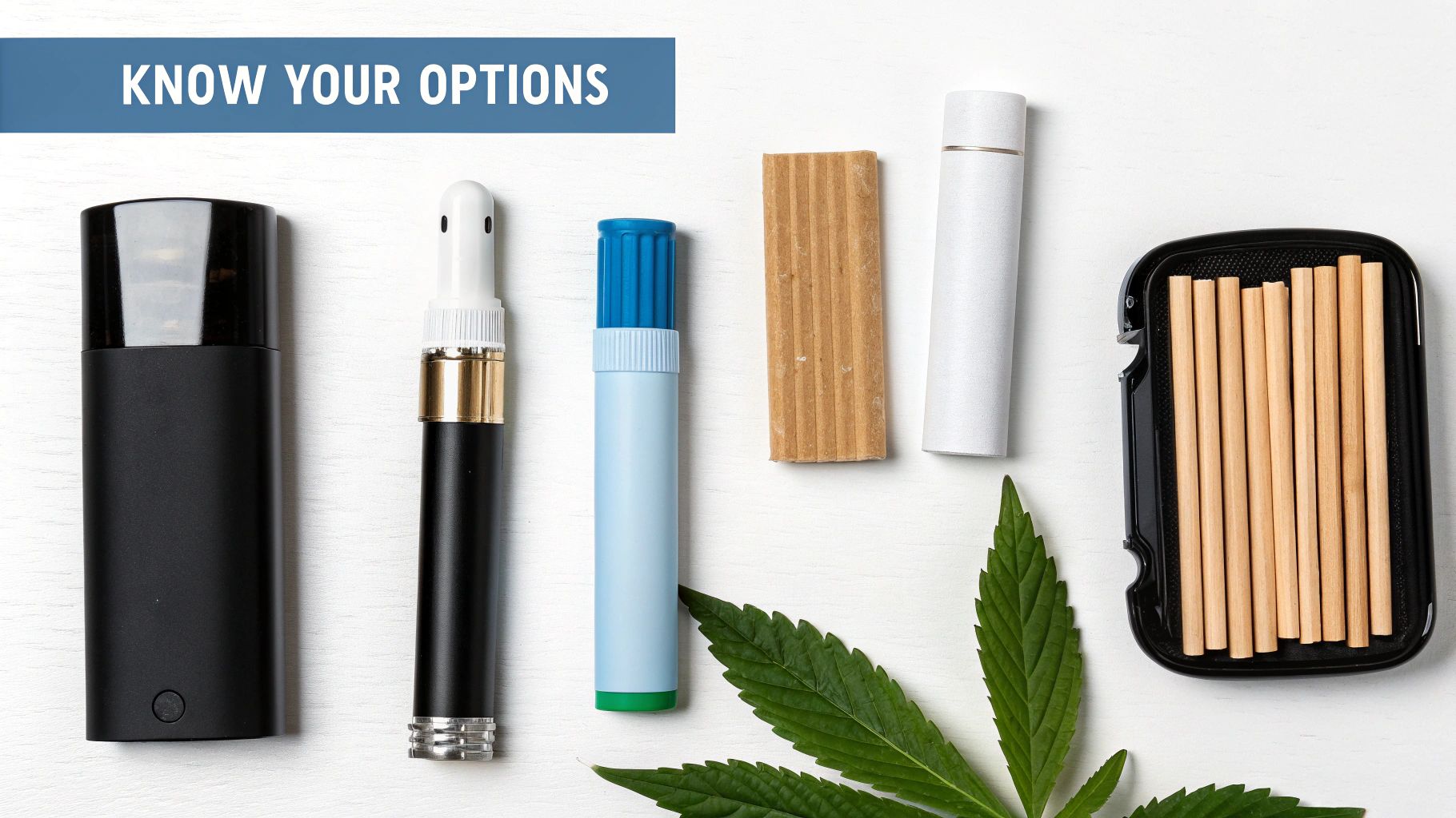 A person holding a nicotine-free inhaler, representing a fake cigarette for quitting