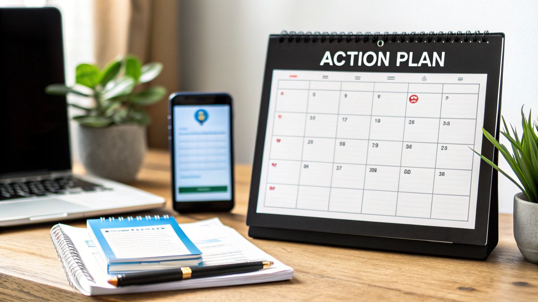 A person writing their quit plan in a notebook, creating a structured approach.