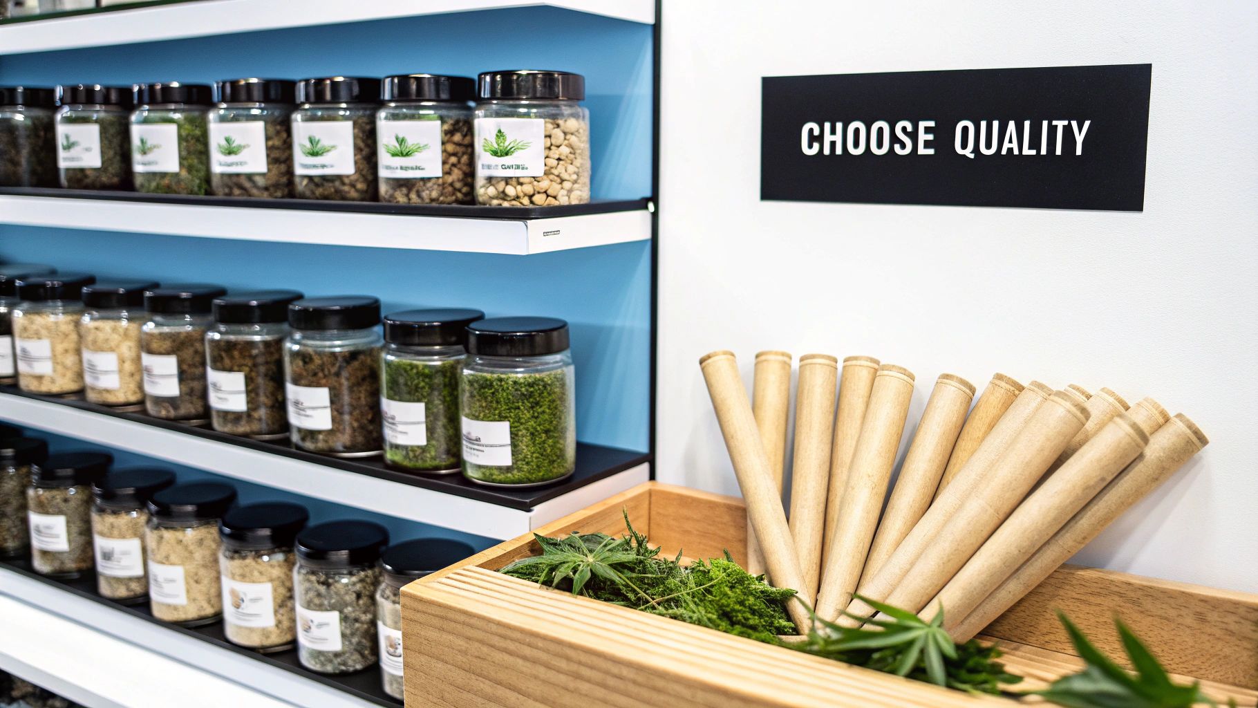 A person carefully examining the ingredients of an herbal tobacco blend