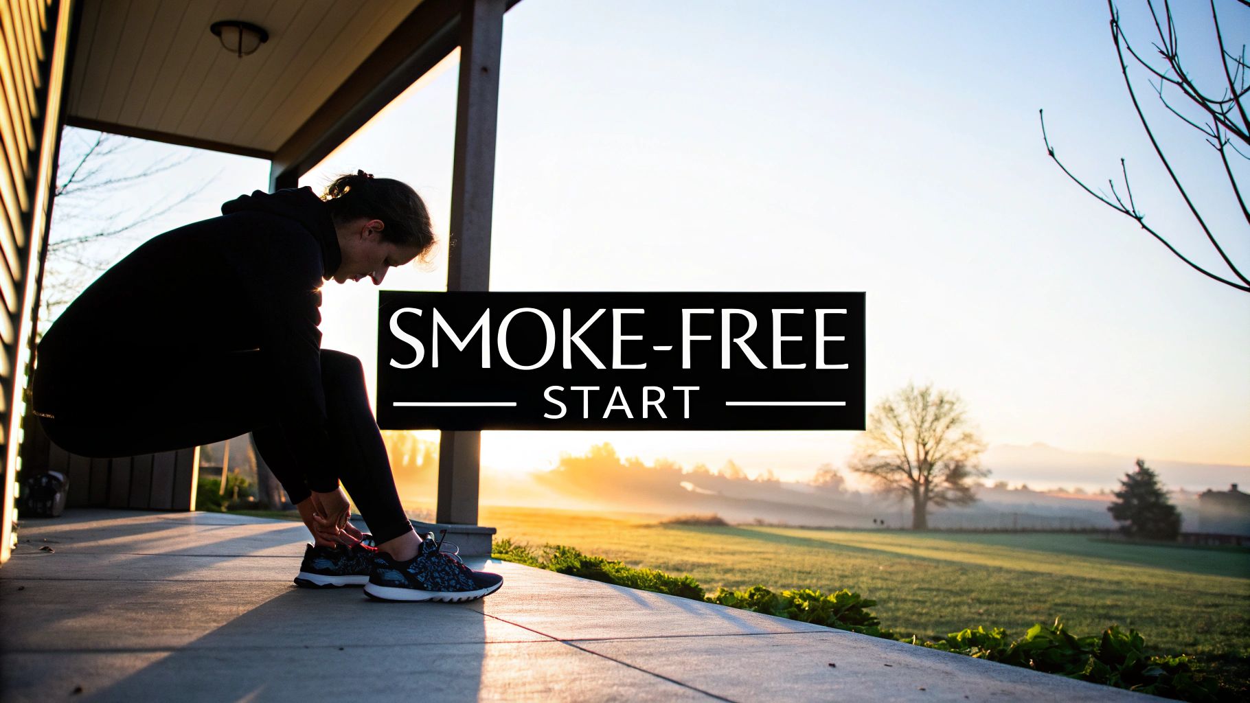 Woman smiling and looking at the sky, feeling free and healthy