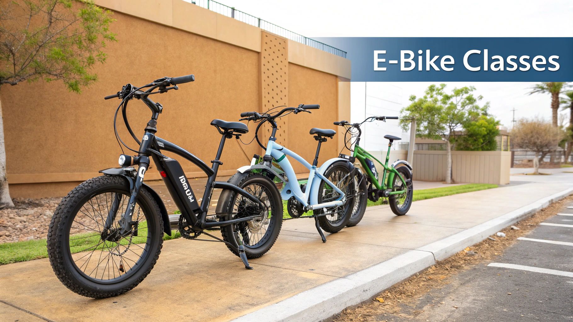 A person riding an electric bike through a park with autumn leaves