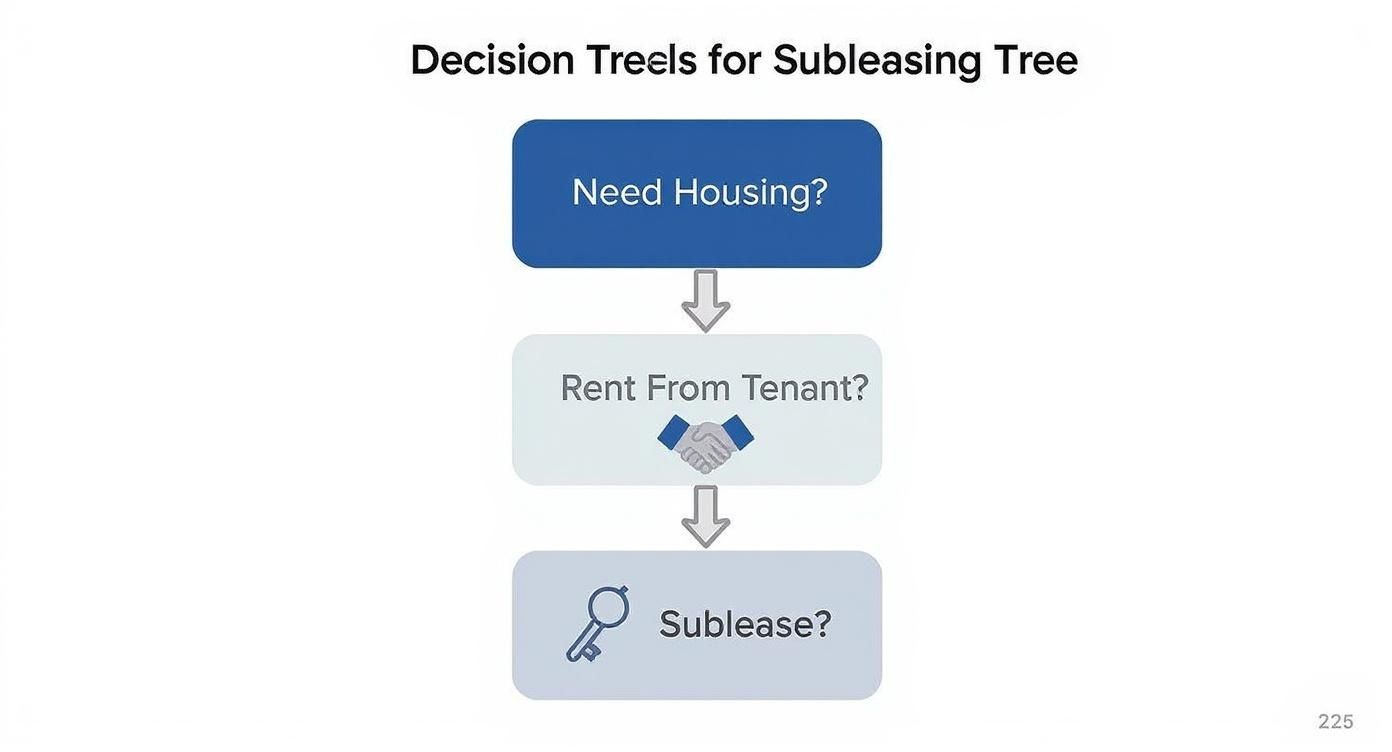 Infographic about what is subleasing an apartment