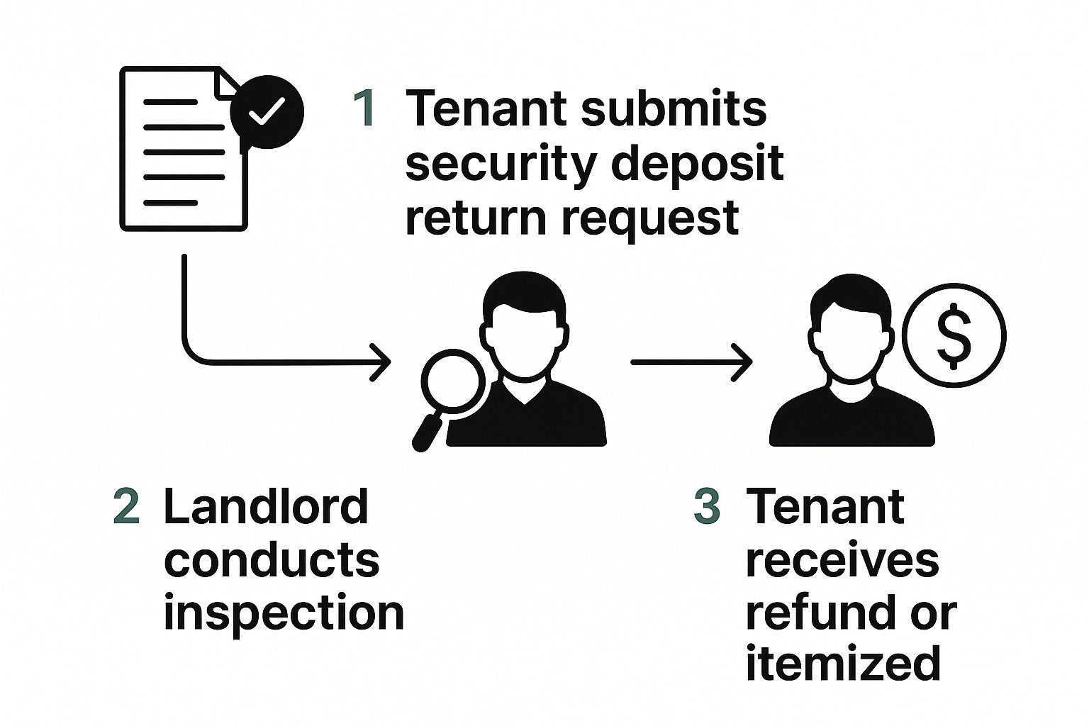 Infographic about what is a security deposit