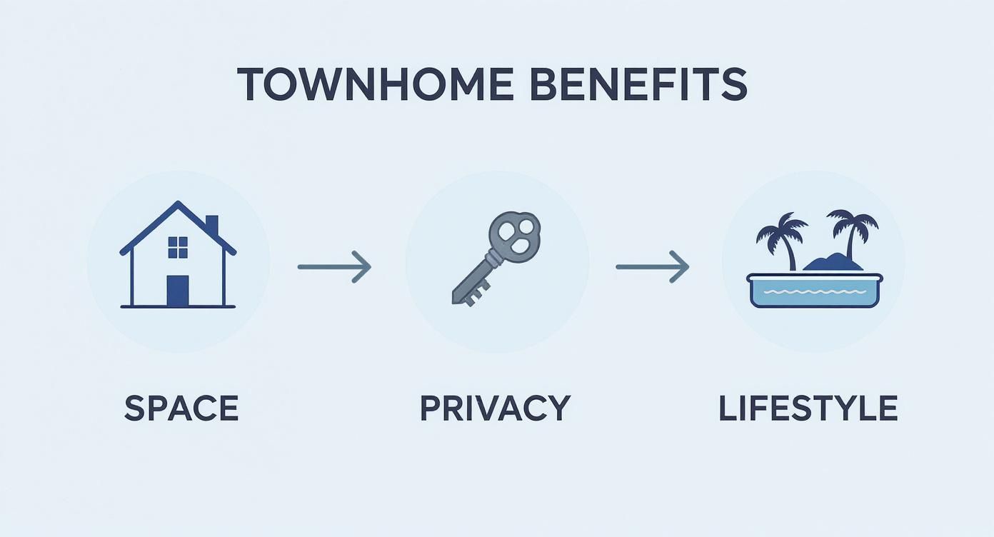 Infographic about 2 bedroom townhomes