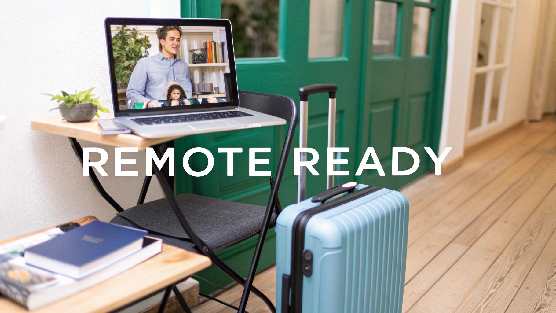 People working on laptops in a modern, shared living space.