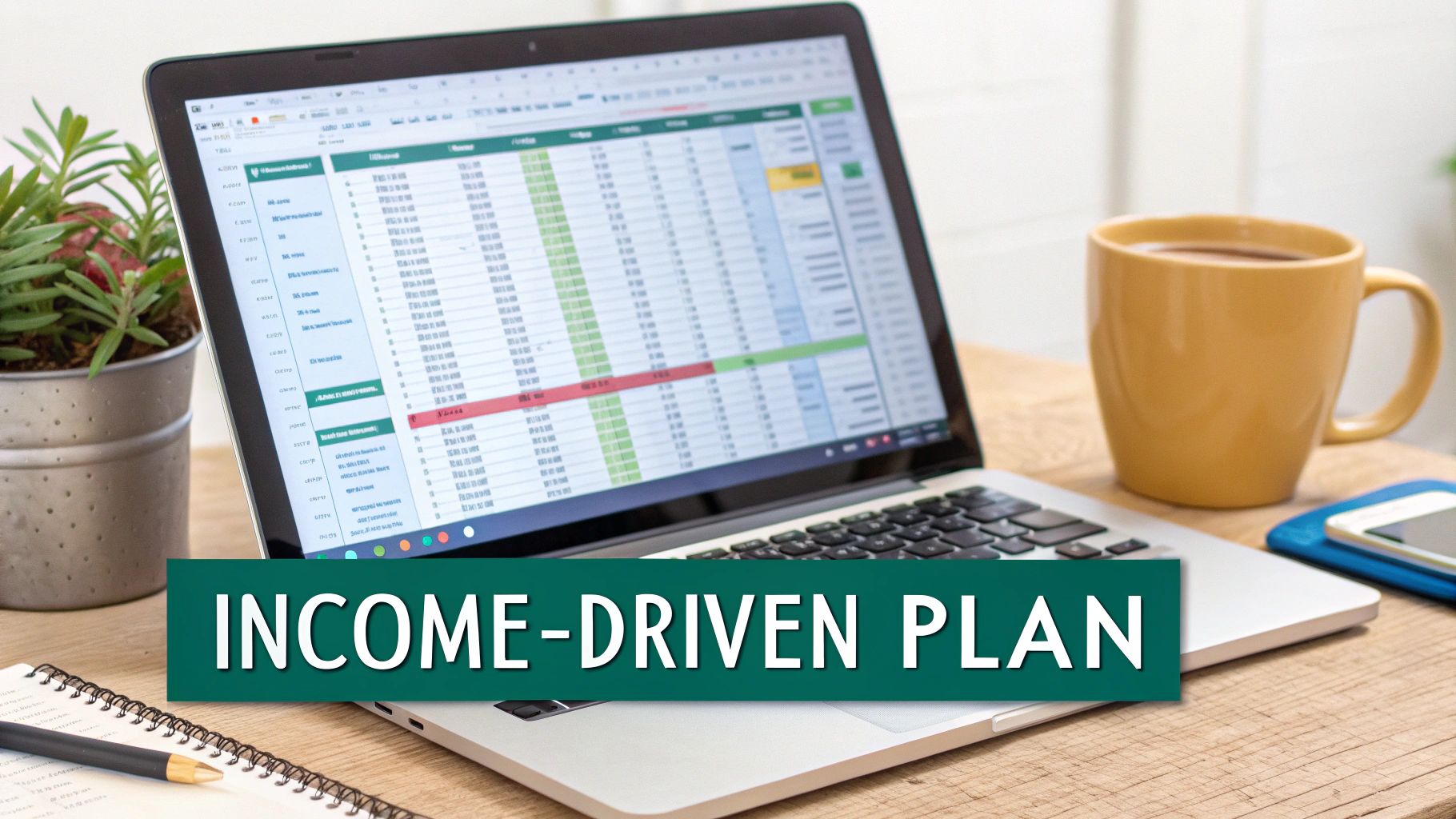 A person reviewing their finances on a laptop, representing the process of managing Income-Driven Repayment plans for student loans.