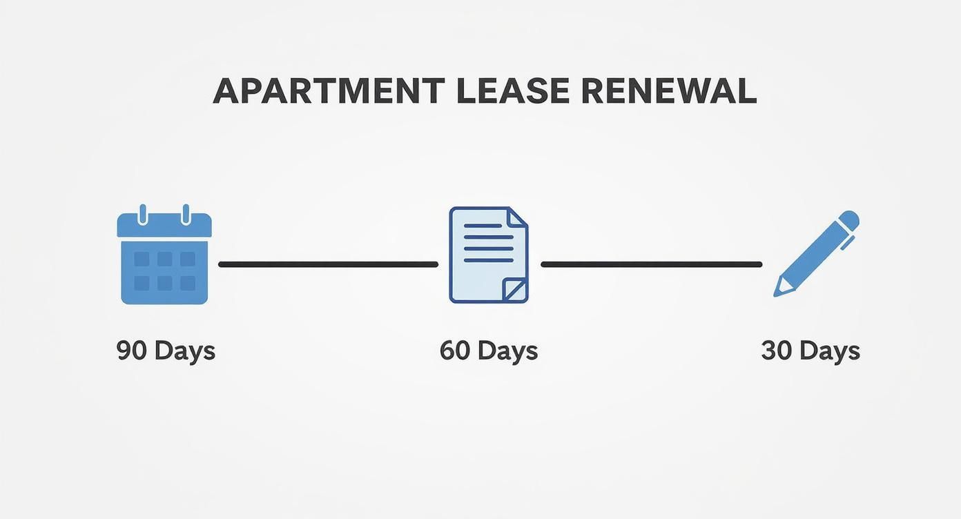 Infographic about apartment lease renewal