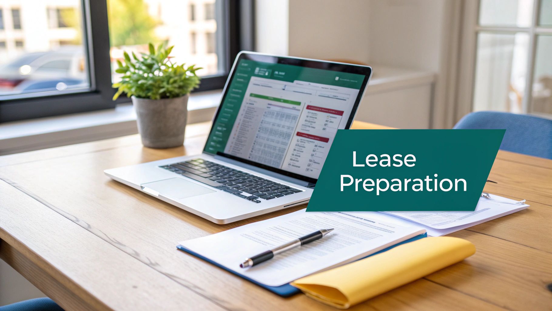 Person researching on a laptop with documents nearby