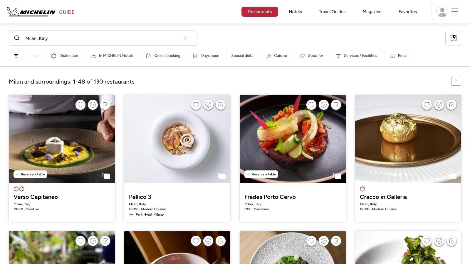 MICHELIN Guide – Milan