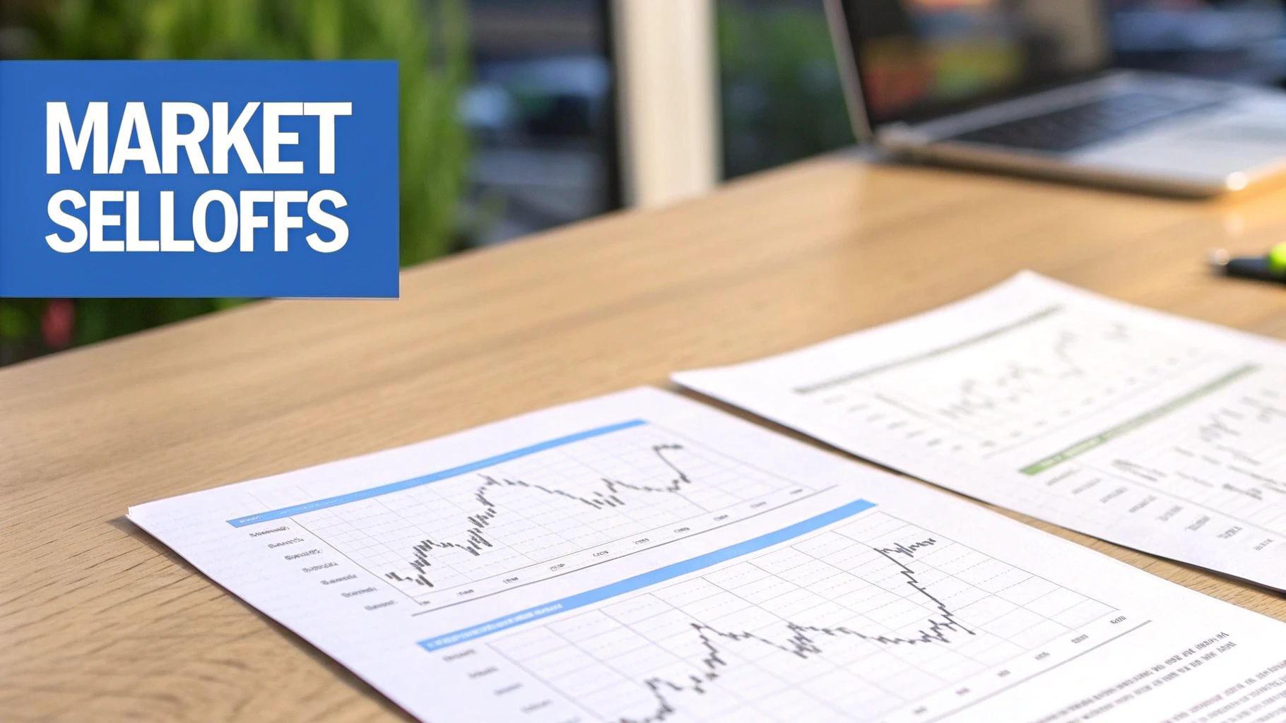 Stock chart showing oversold conditions during a market downturn