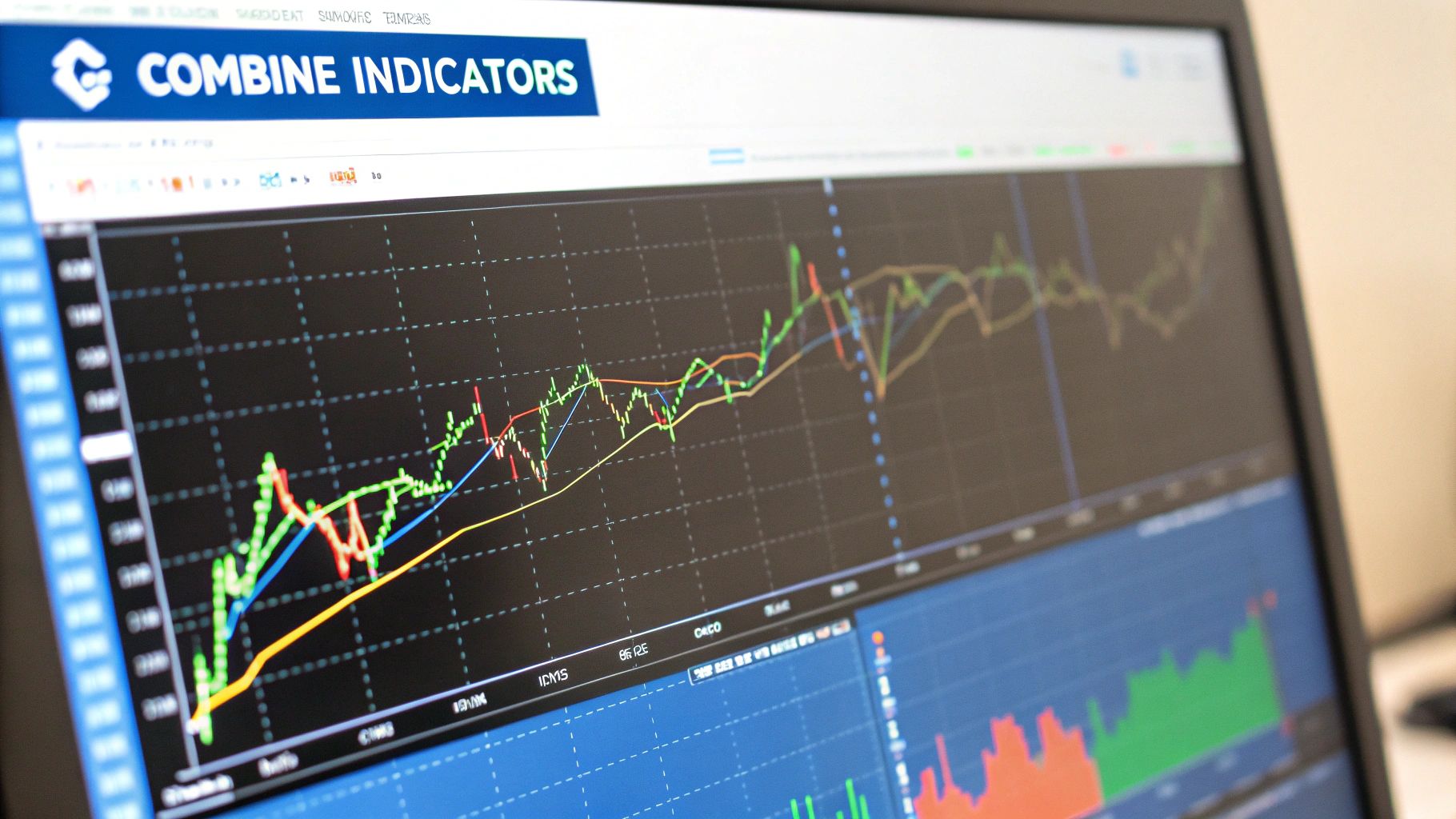 A trader looking frustrated at a chart with a big red 'X' over a trading mistake.