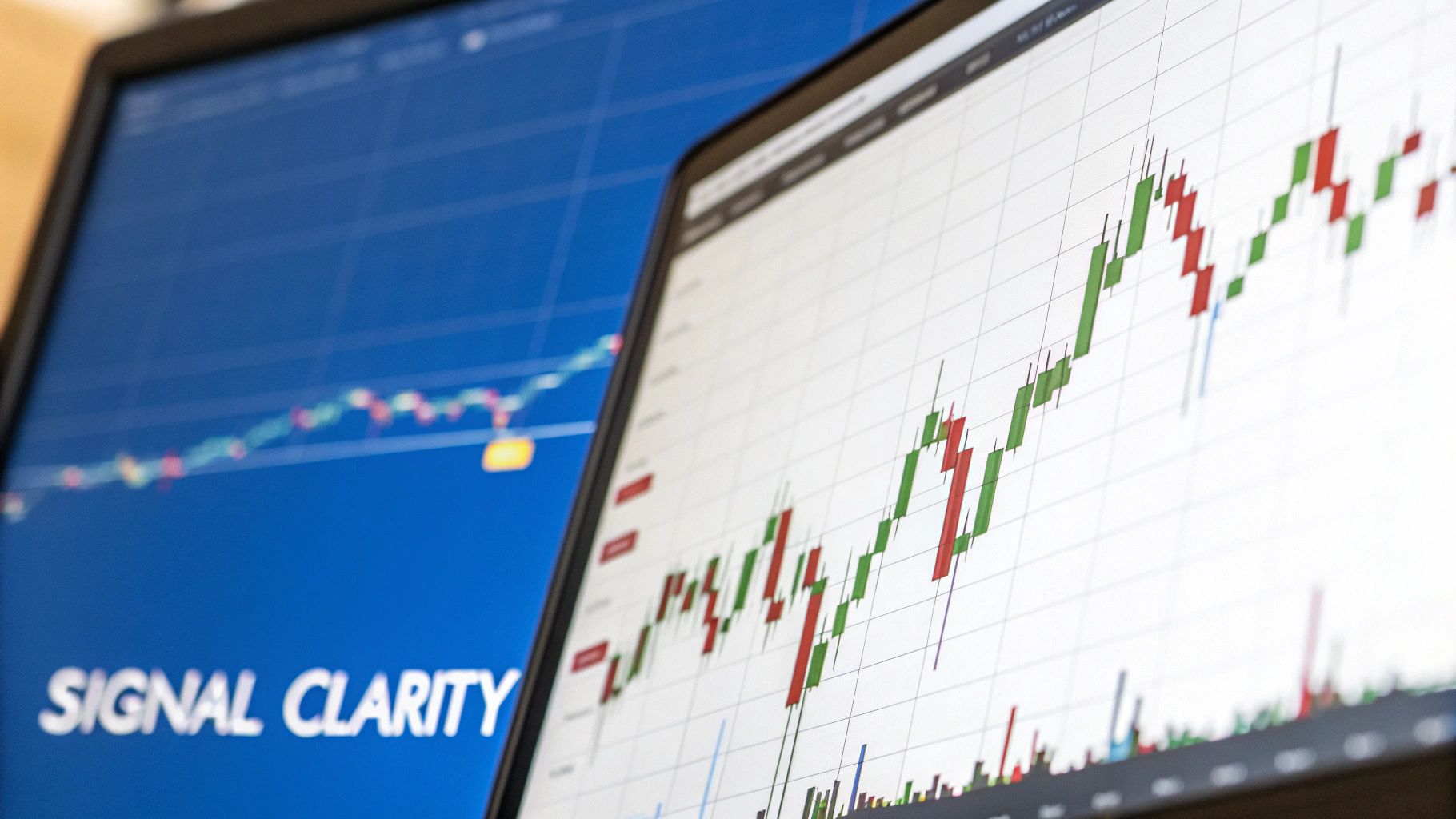 A detailed trading chart on TradingView showing Keltner Channels applied to a stock, with clear upper, middle, and lower bands.