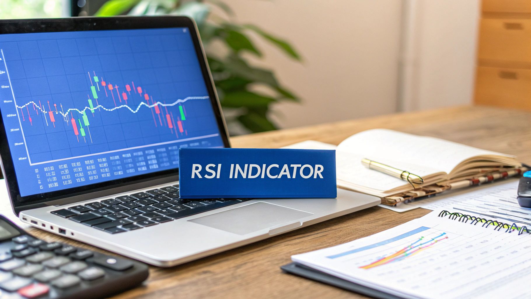 Chart showing the RSI indicator in an oversold condition