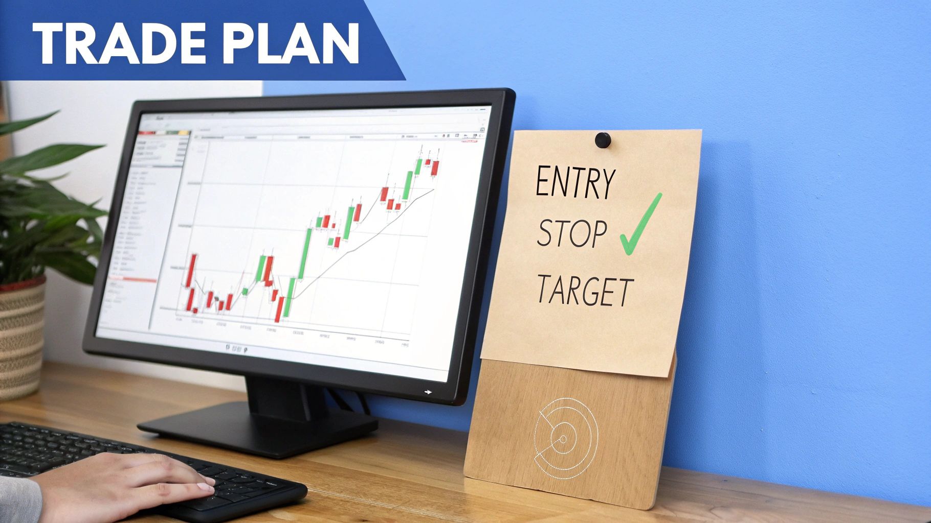 An example of an inverted head and shoulder pattern with entry, stop-loss, and target points marked on a chart.