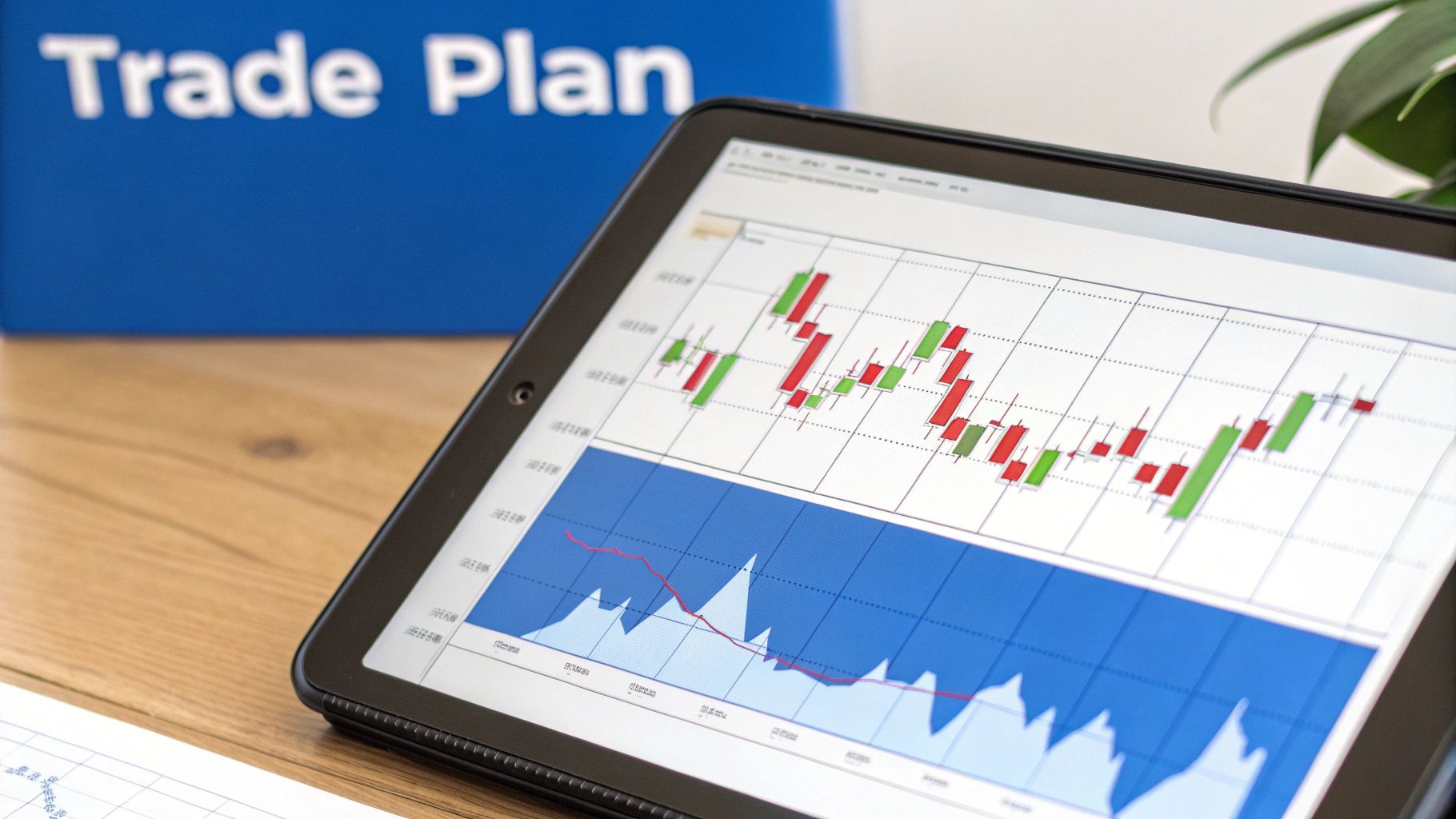 An annotated chart showing entry, stop loss, and take profit levels for a head and shoulders pattern