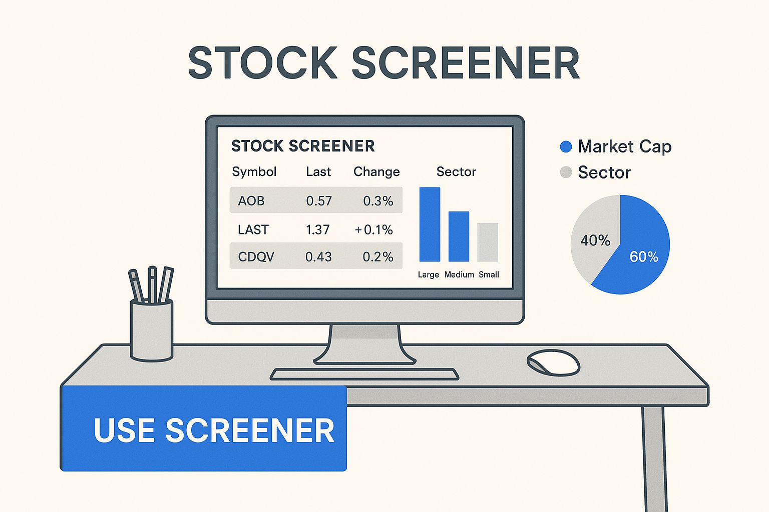 Infographic about gap up stock screener