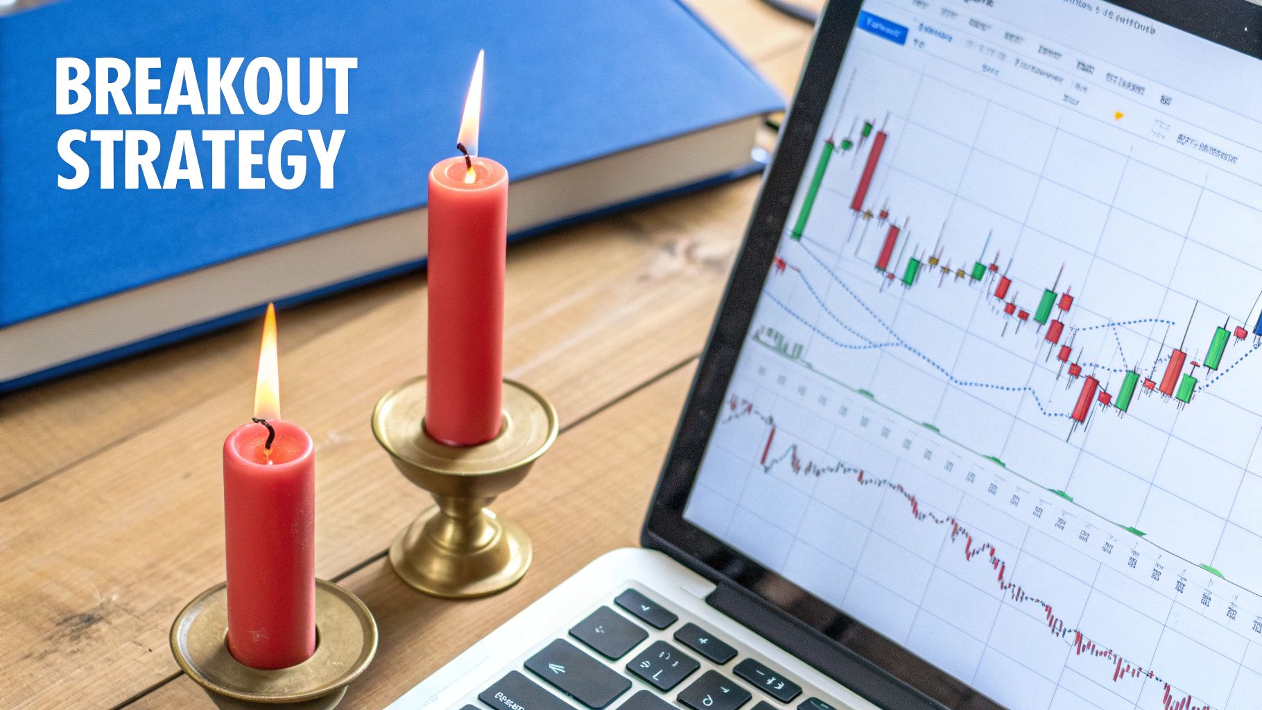 An annotated chart showing entry, stop-loss, and profit target levels for an inside bar breakout trade.