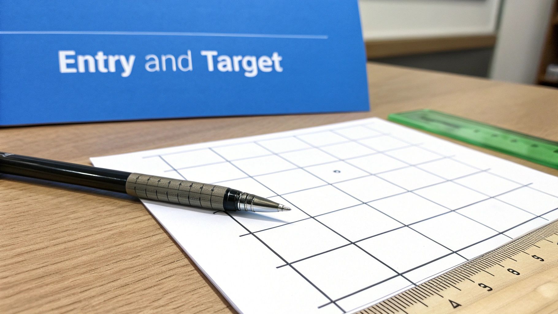 Image showing how to set price target on chart