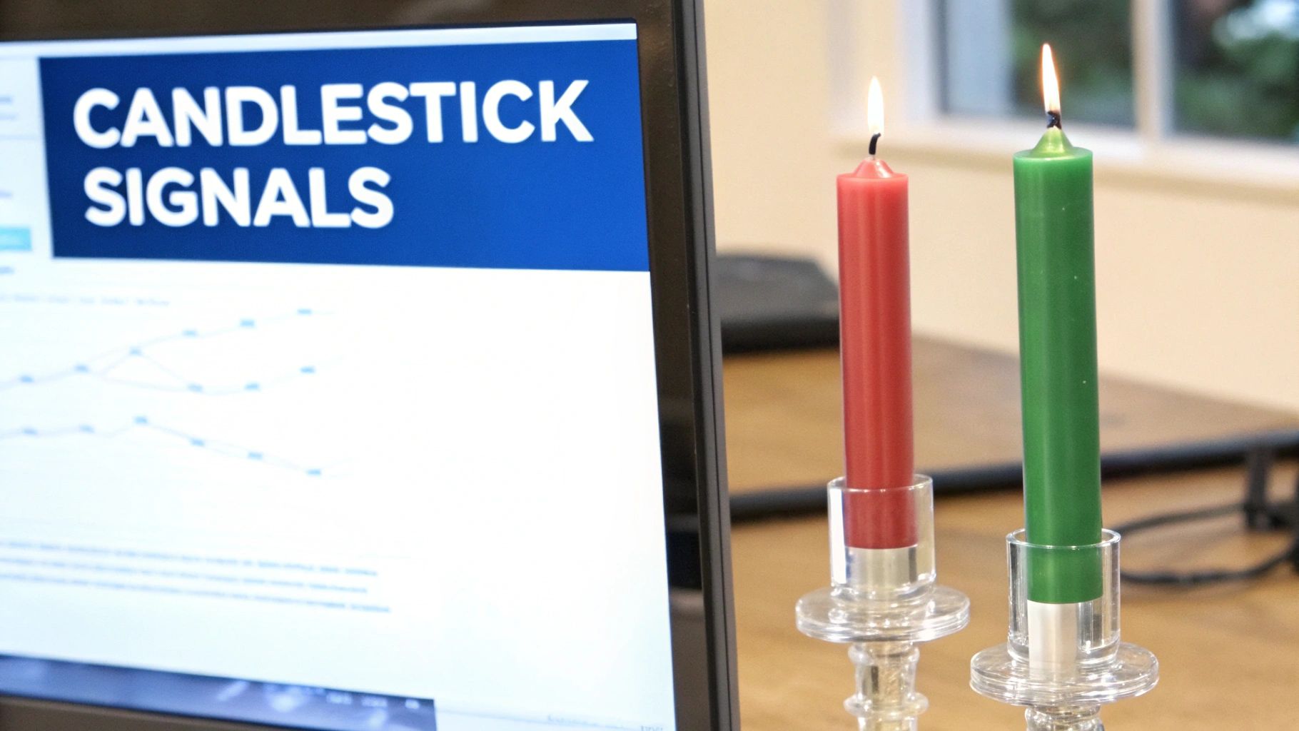 An illustration of cryptocurrency candlestick patterns