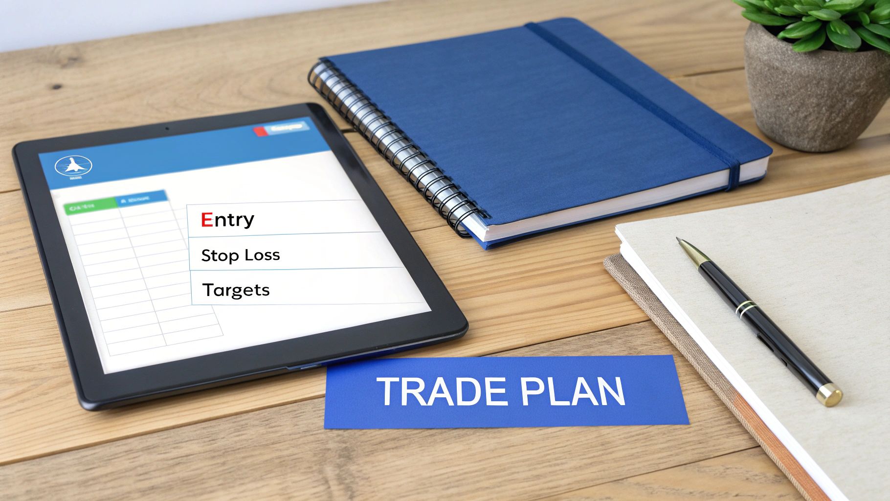 A strategic blueprint or flowchart for a trading plan, visually representing the steps of a smart oversold strategy.