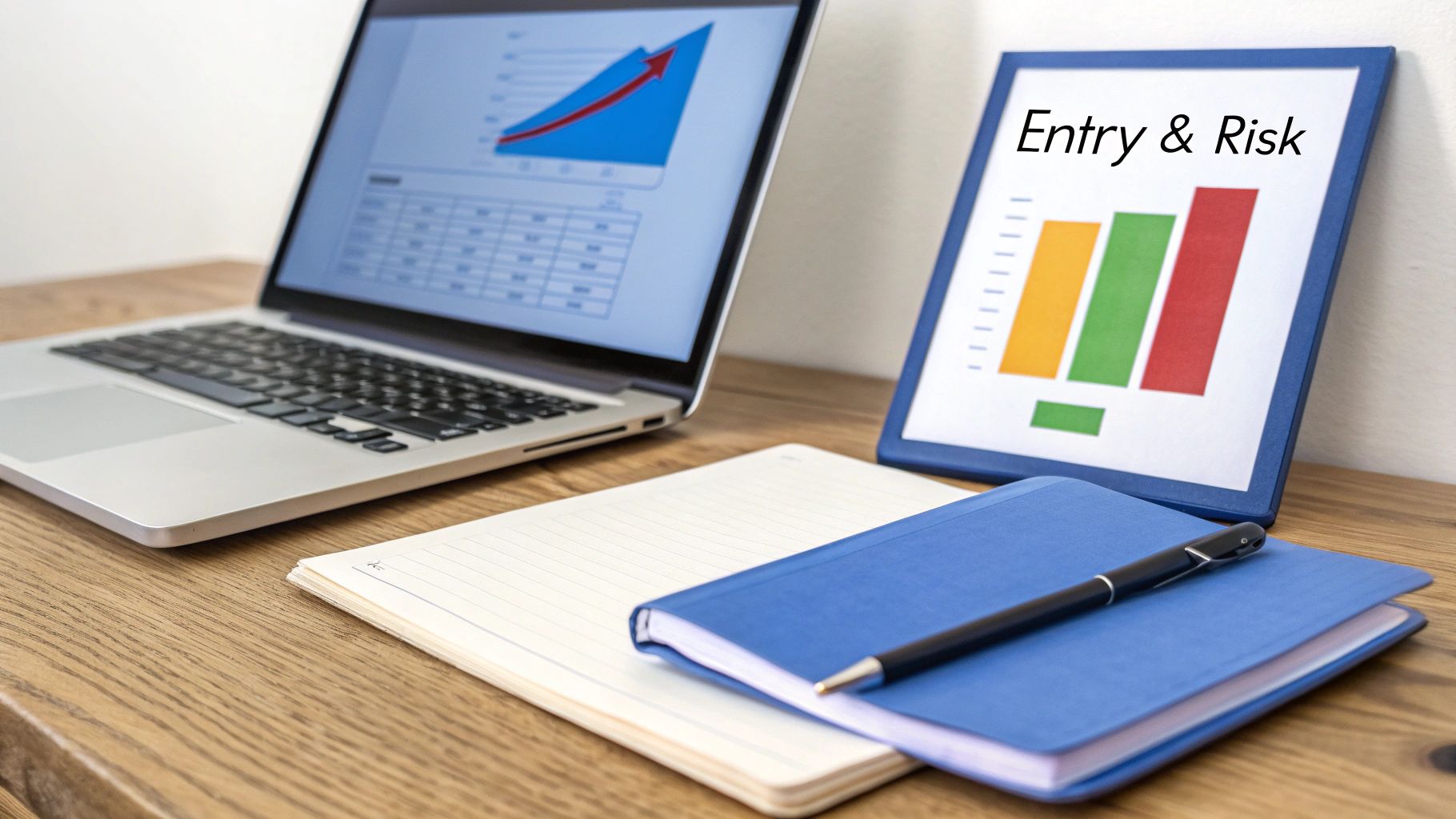 A chart showing backtesting results with equity curve and performance metrics.