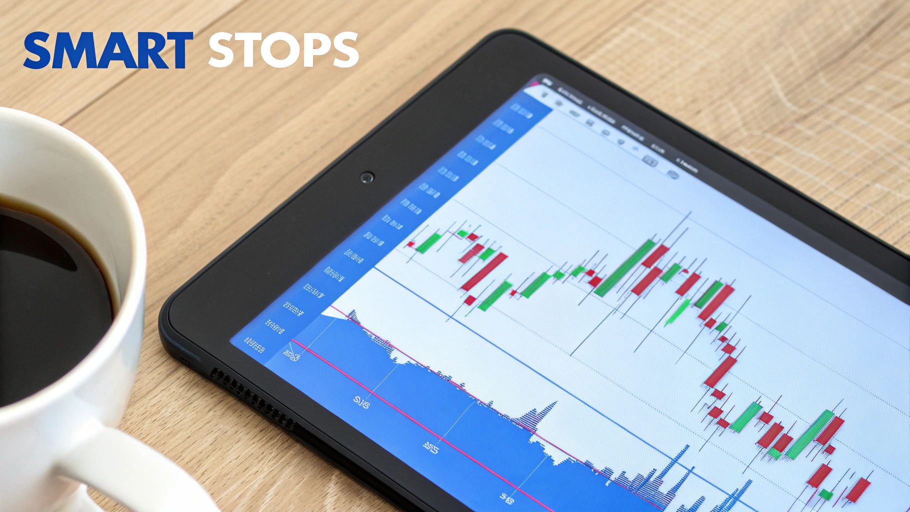 A chart illustrating the placement of a stop-loss order below a support level for effective trading risk control.