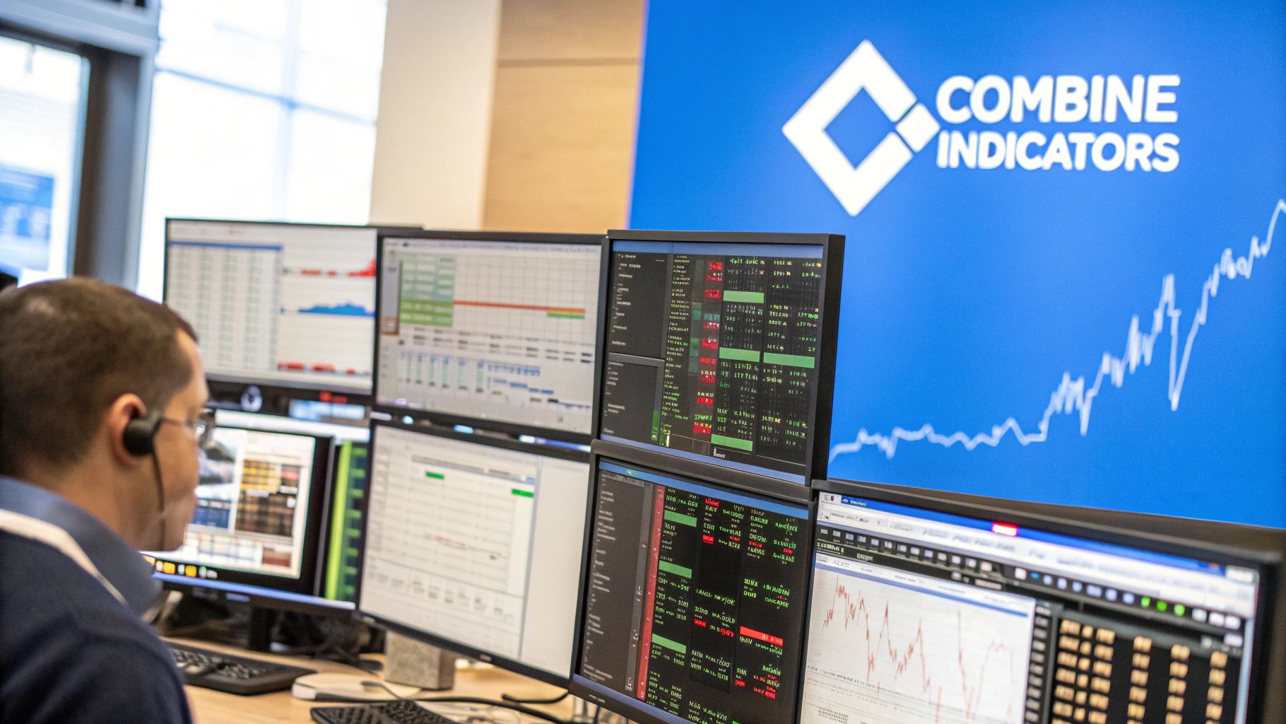 A trader looking thoughtfully at a chart, representing the psychological aspect of risk management.