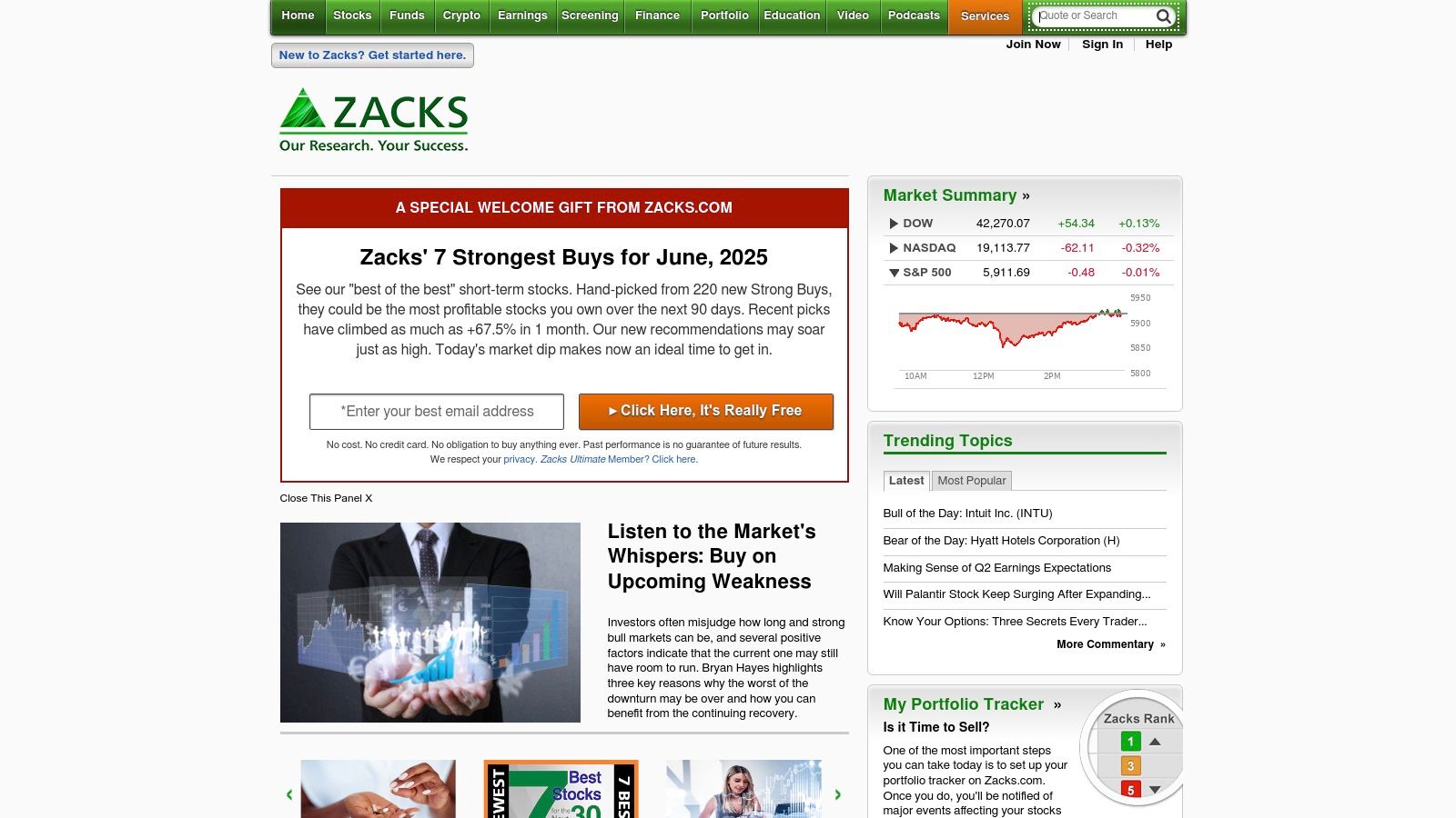 Zacks Stock Screener