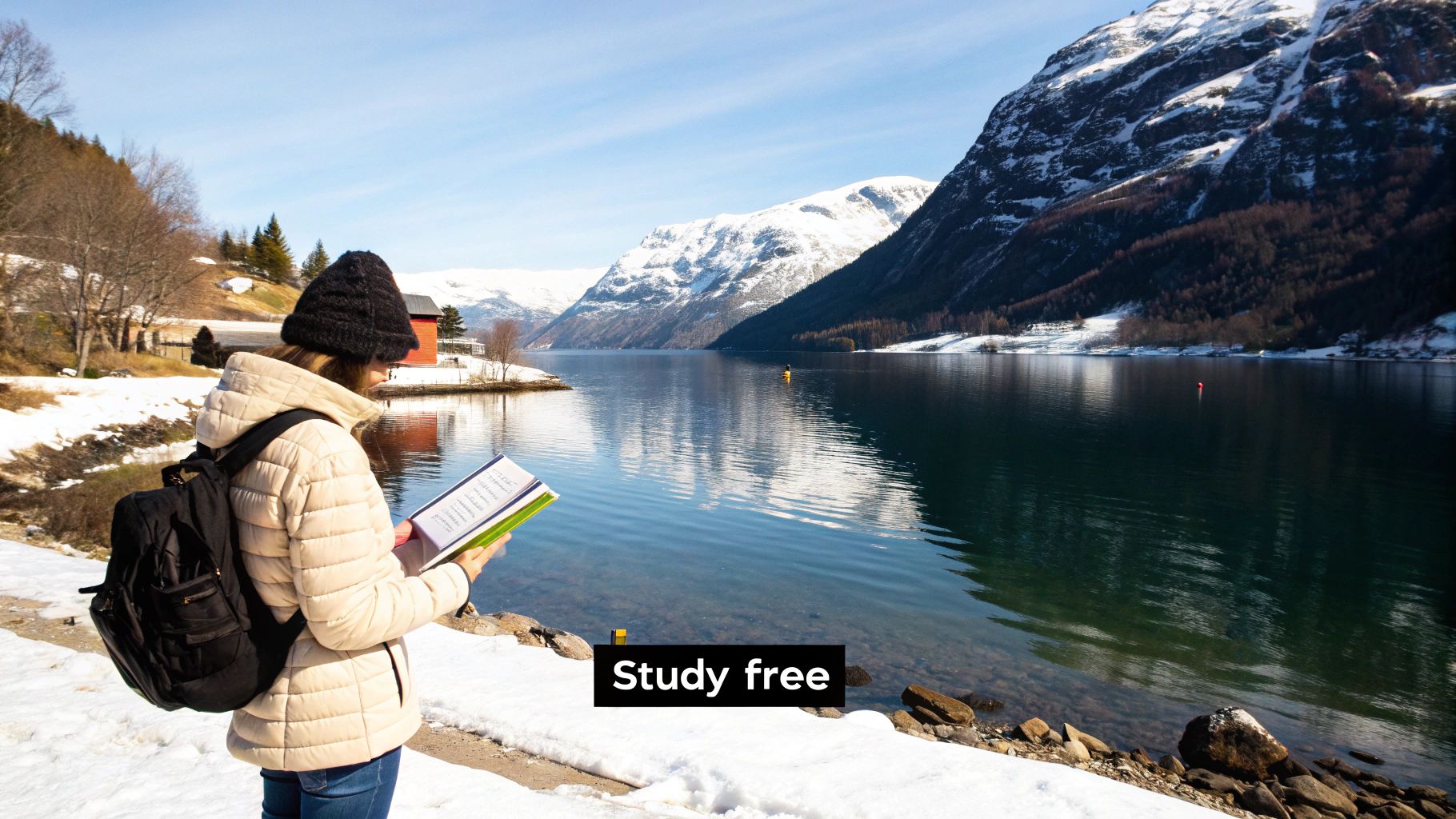 Infographic showcasing key information about Norway's education system