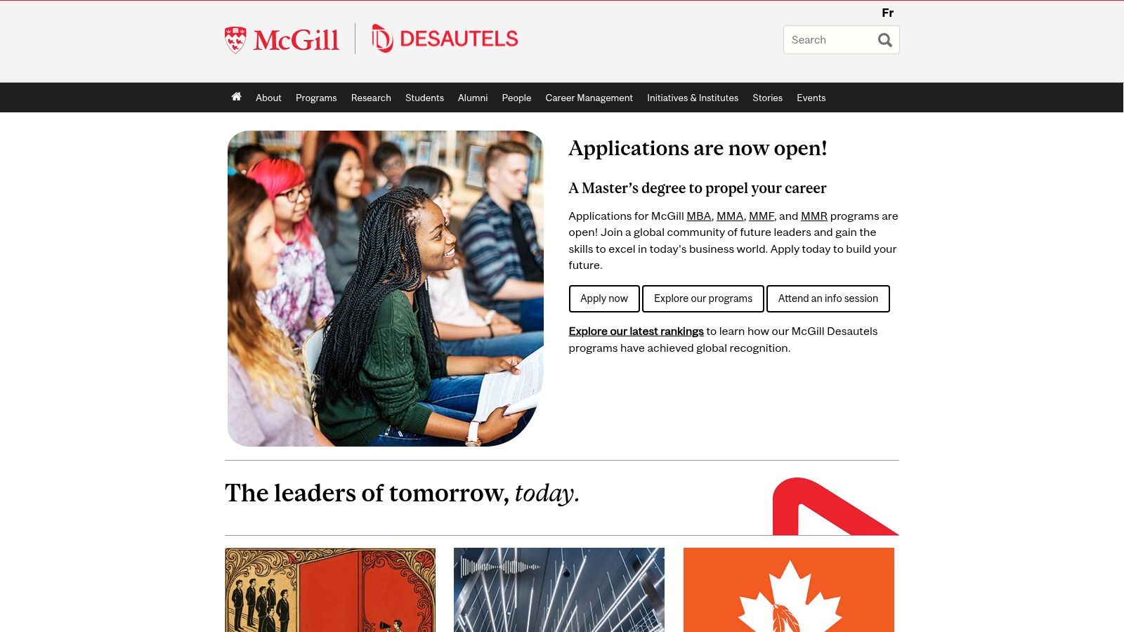 McGill University — Desautels Faculty of Management MBA