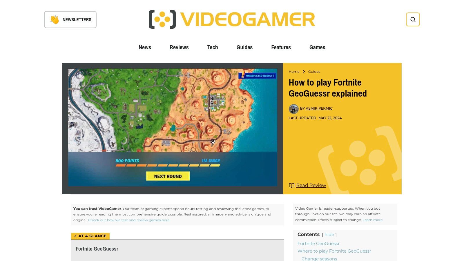 VideoGamer: How to Play Fortnite GeoGuessr Explained