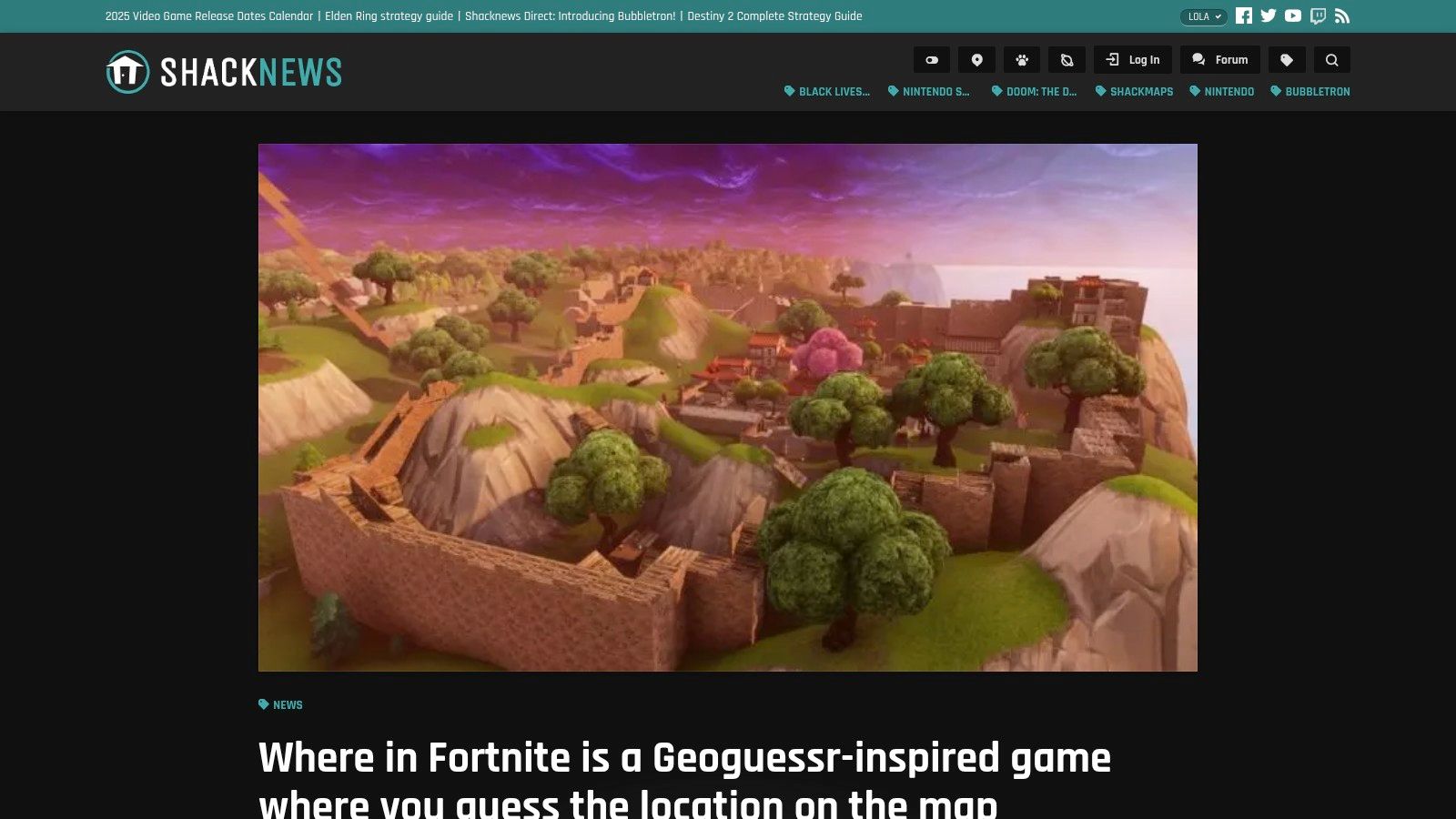 Shacknews: Where in Fortnite is a Geoguessr-Inspired Game