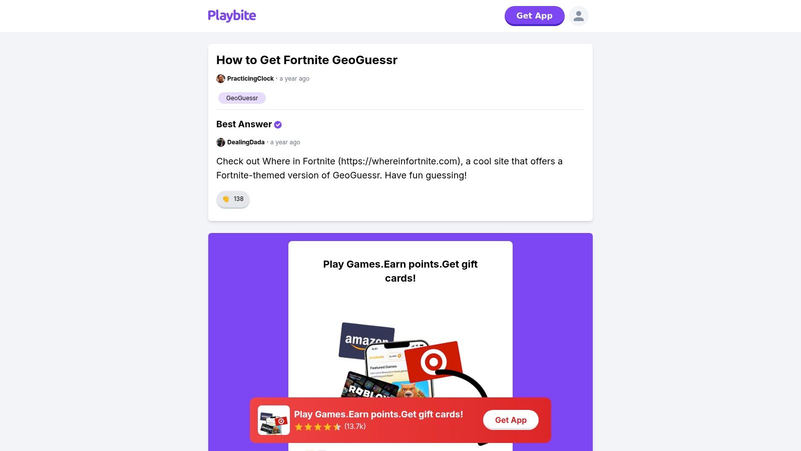 Playbite: How to Get Fortnite GeoGuessr