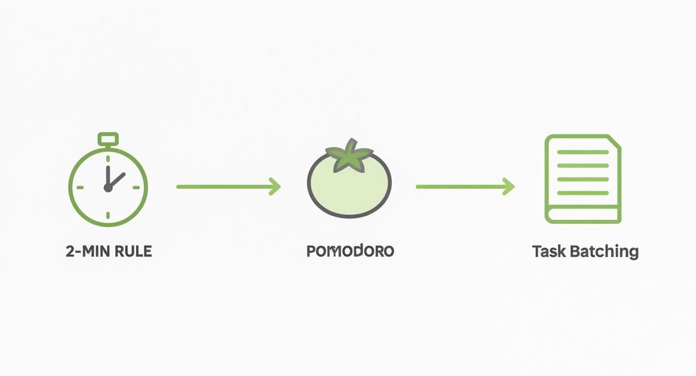 Infographic about productivity and procrastination