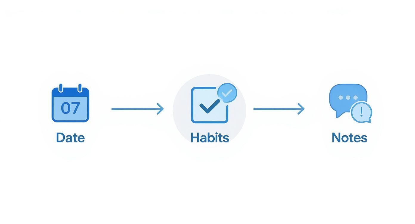 Infographic about habit tracker notion