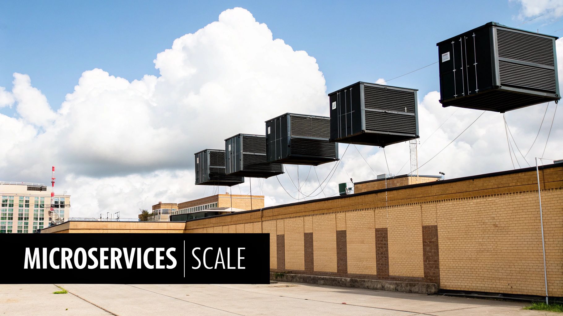 Diagram showing how microservices are structured as independent, communicating services.