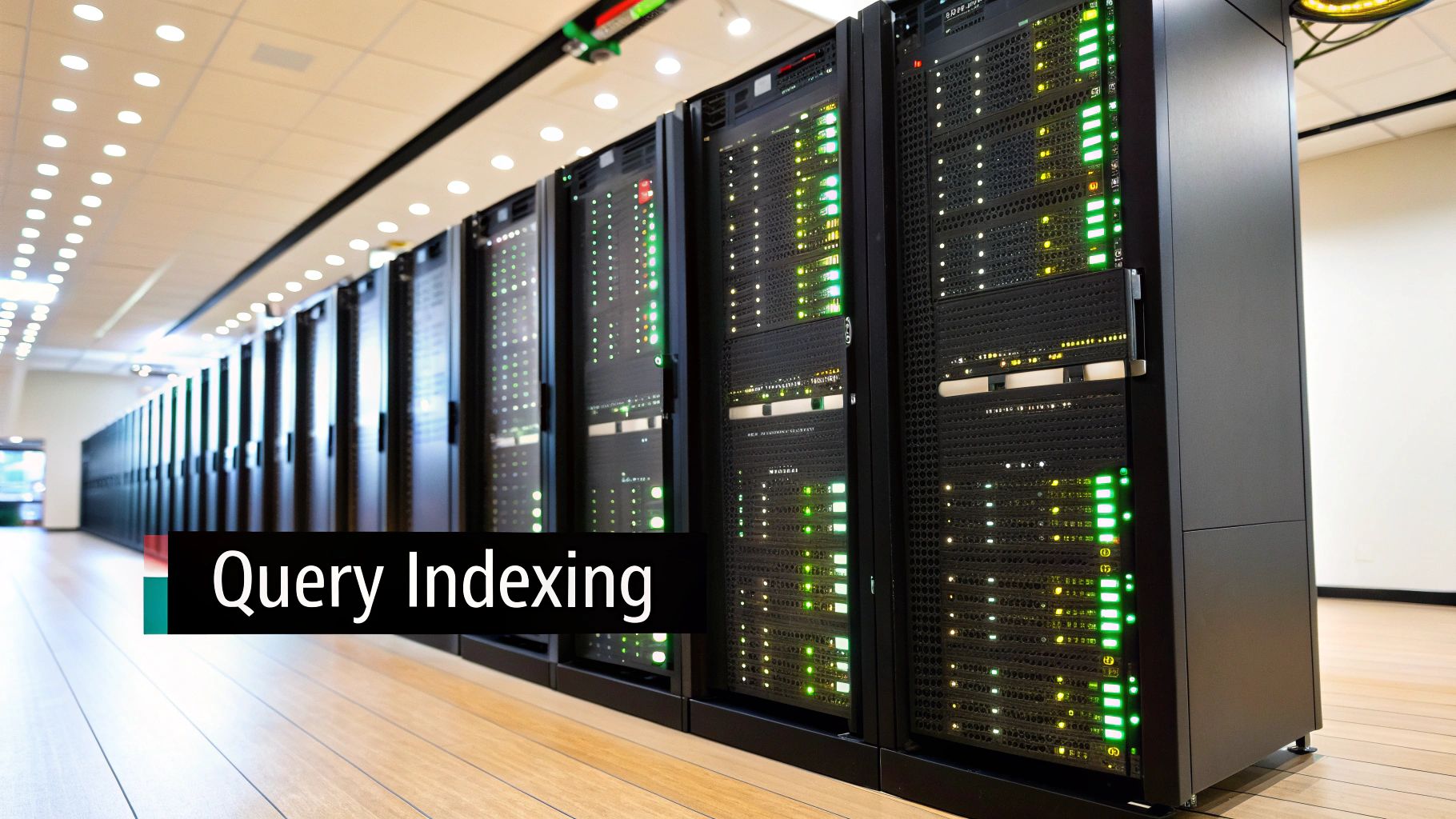 A diagram showing how database indexing speeds up query performance