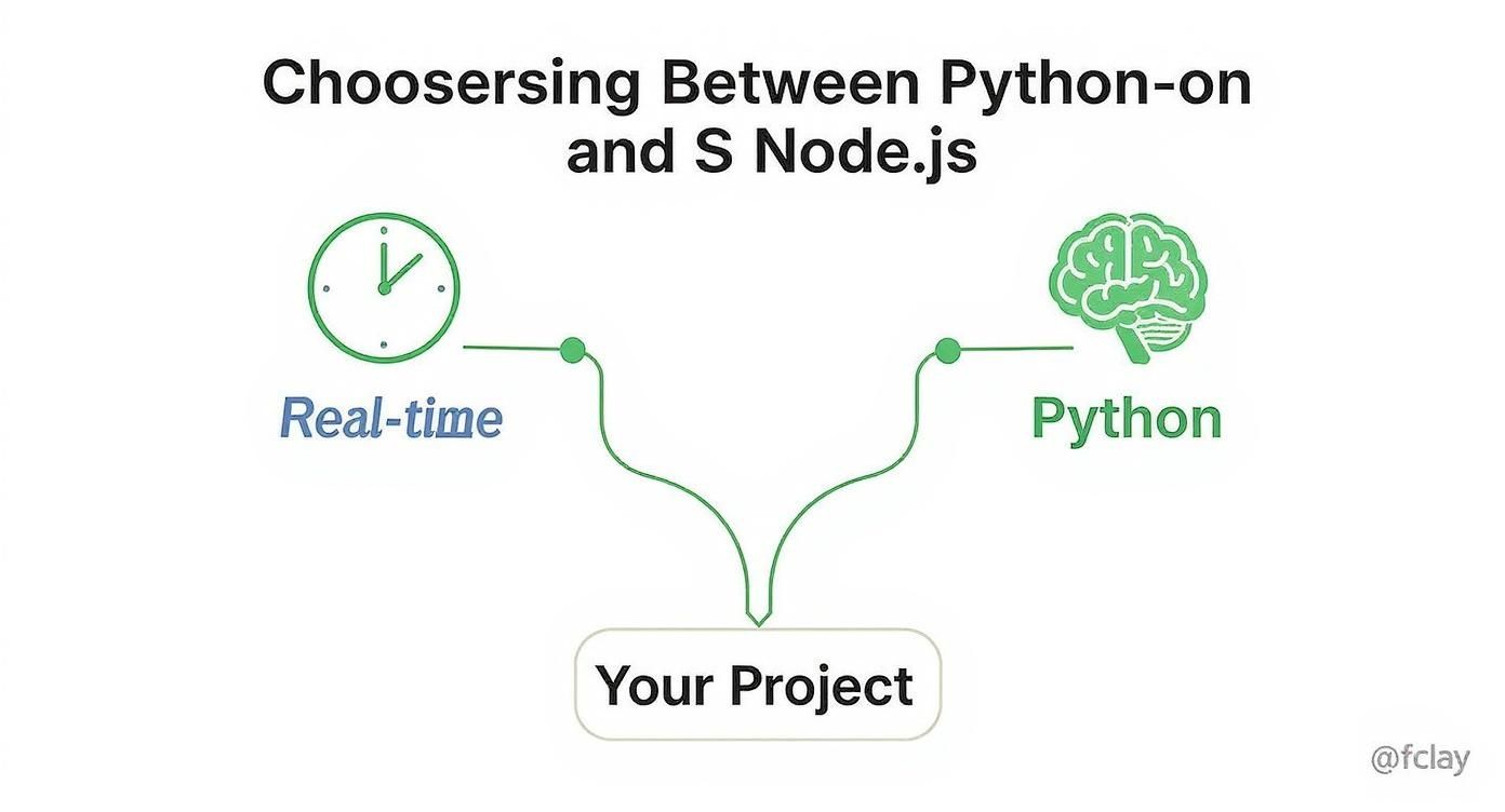 Infographic about python vs node js