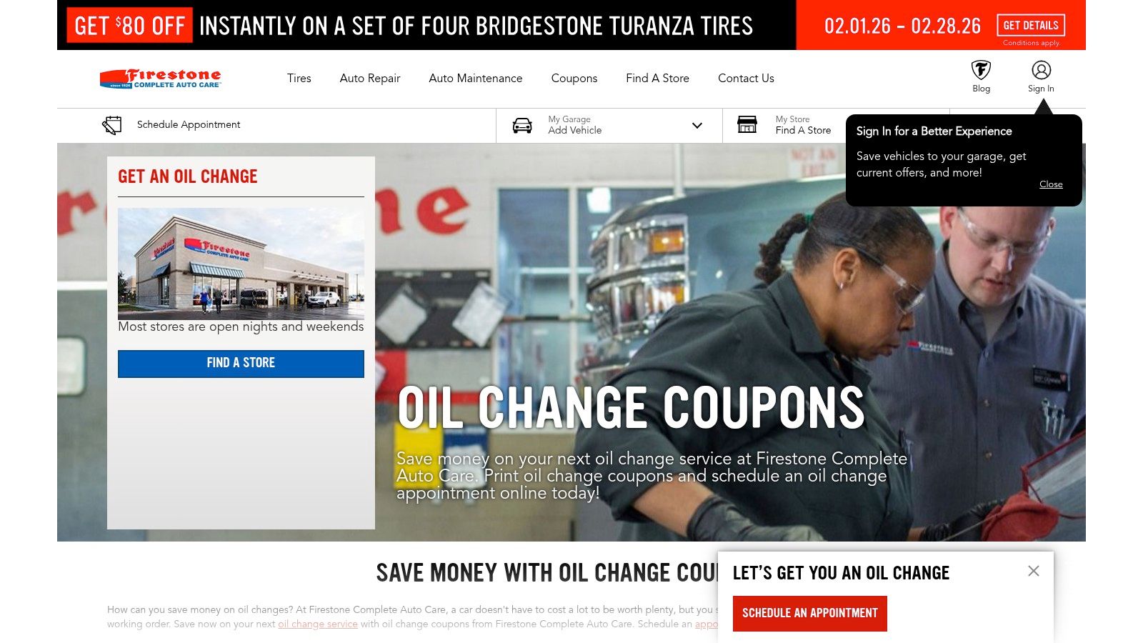 Firestone Complete Auto Care — Oil Change Coupons